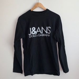 j&ans dolce & gabbana Black Tee